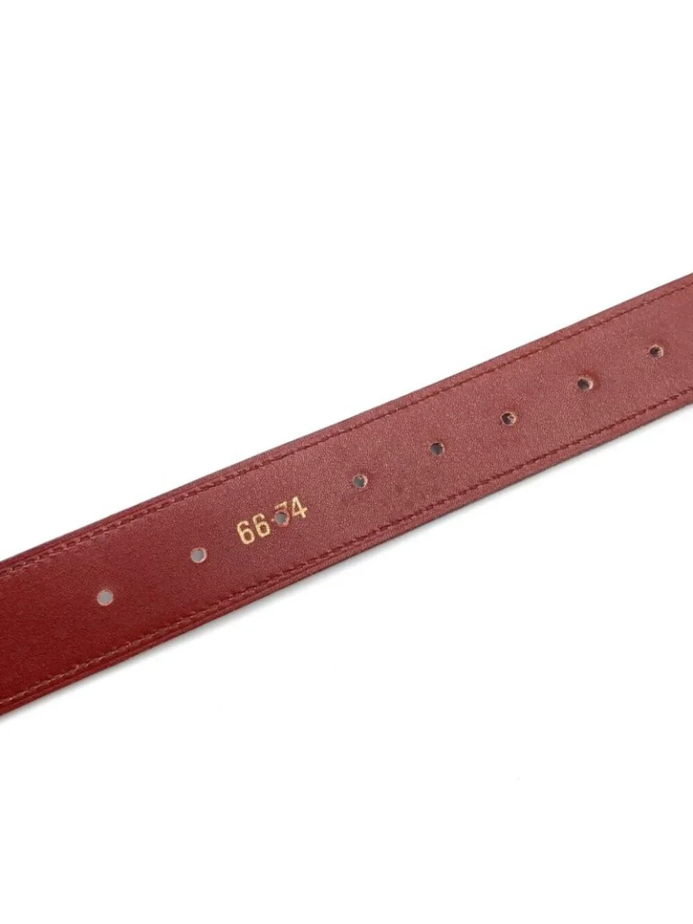 Cartier Must de D Buckle Leather Bordeaux Belt Gold